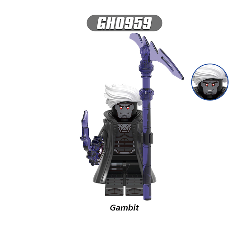 Marvel Superhero White Queen Gambit Minifigs Building Block DC Comics Wolfsbane Polaris Multiple Man Compatible Toy Fans Gifts G0223