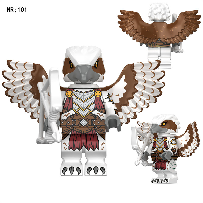 Dungeons and Dragons Aarakocra Bird Warrior Building Block Medieval Minifigs Fantasy Eagle Character Toy Gifts NR101-NR108