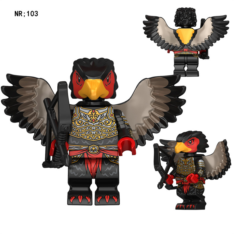 Dungeons and Dragons Aarakocra Bird Warrior Building Block Medieval Minifigs Fantasy Eagle Character Toy Gifts NR101-NR108