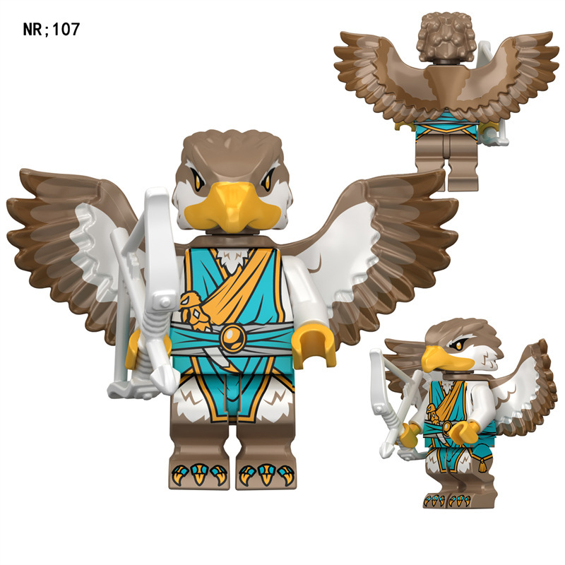 Dungeons and Dragons Aarakocra Bird Warrior Building Block Medieval Minifigs Fantasy Eagle Character Toy Gifts NR101-NR108