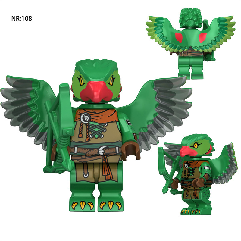 Dungeons and Dragons Aarakocra Bird Warrior Building Block Medieval Minifigs Fantasy Eagle Character Toy Gifts NR101-NR108