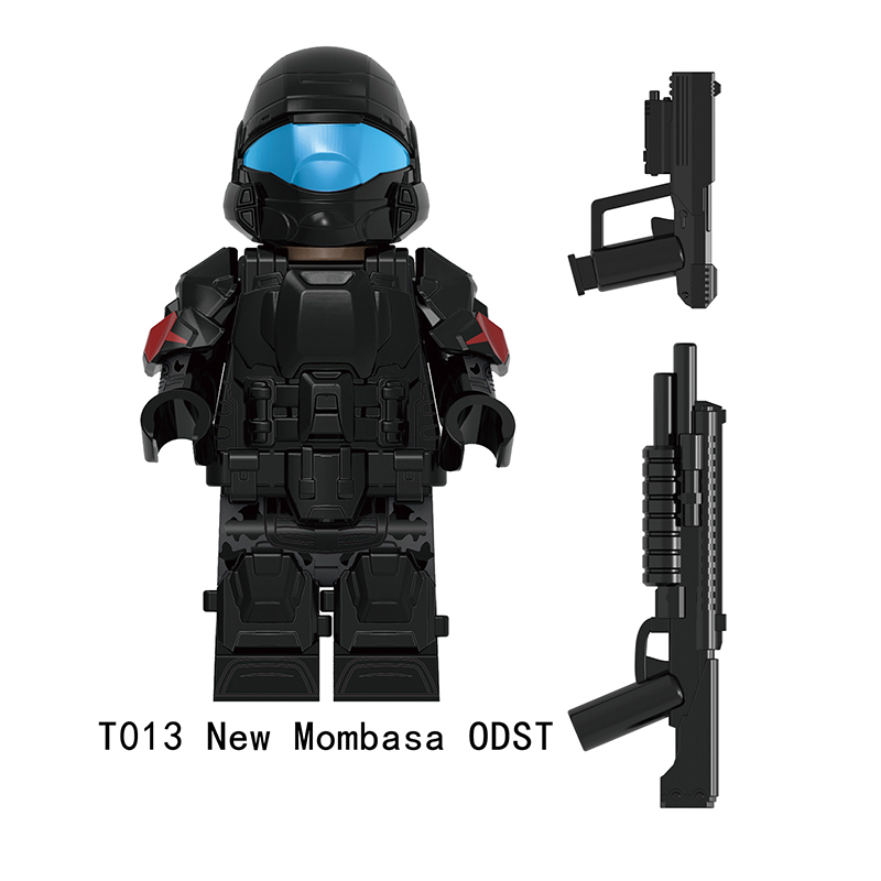 Game Halo ODST Helljumper Minifigs Building Block Mombasa ODST Sci-Fi Military Troopers A9 Armor Weapons Tactical Gear Gifts Toys T012-015