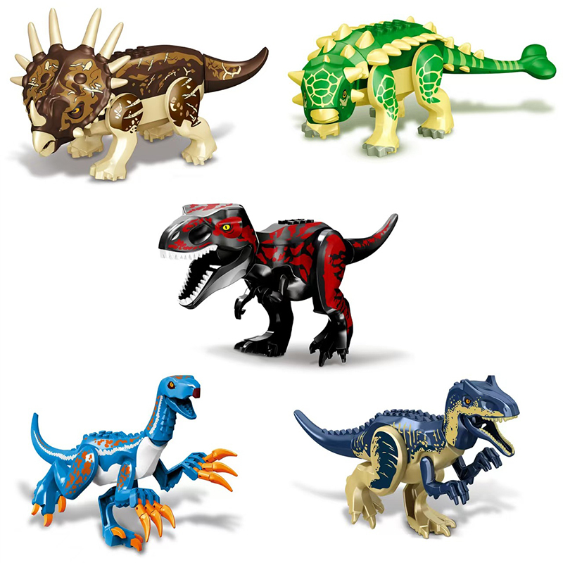 Jurassic World Large Tyrannosaurus Rex Dinosaur Building Blocks T Rex Assembly  Educational STEM Children Gifts Toys 77110-7 77161