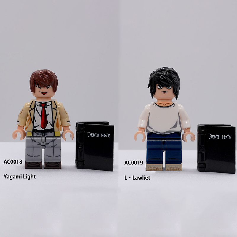 Japanese Anime Death Note Light Yagami L Lawliet Minifigs Building Blocks Manga Characters  Toys Fans Gifts AC0018 AC0019