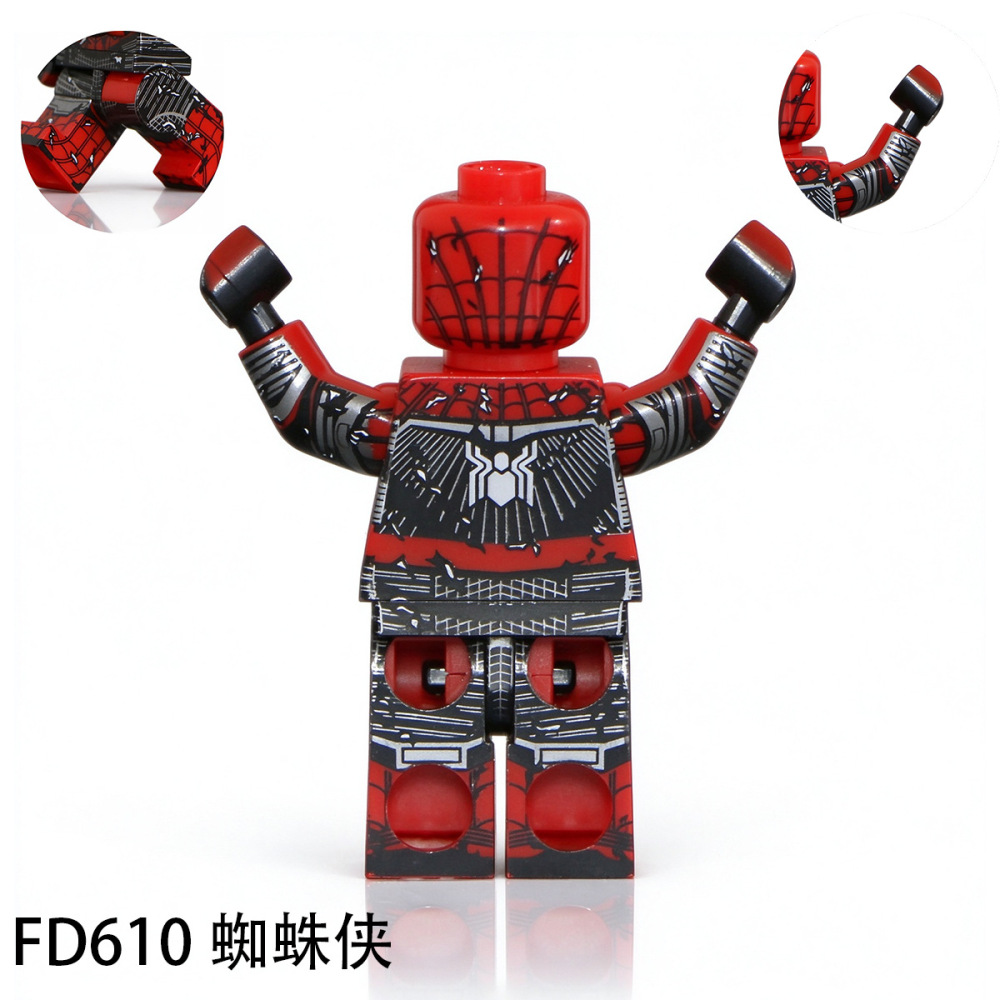 Marvel Spider Hero Building Inspired Superhero Anime Spiderman Collection DC Comics Brick Character Gift Fans Kids Toys FD610