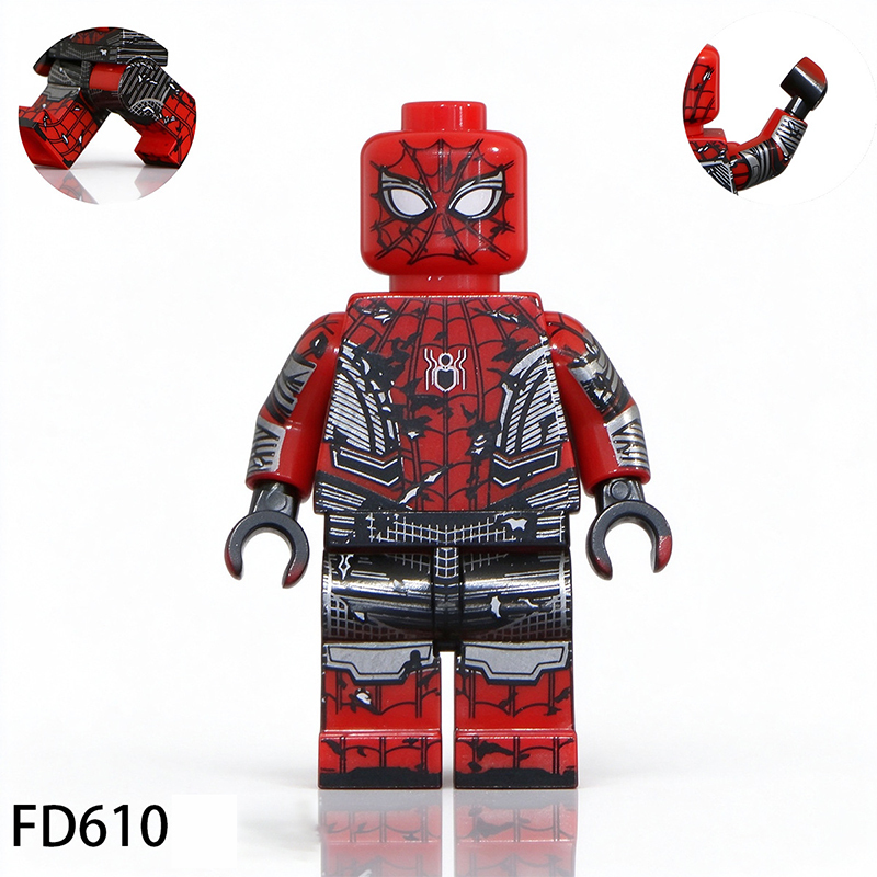 Marvel Spider Hero Building Inspired Superhero Anime Spiderman Collection DC Comics Brick Character Gift Fans Kids Toys FD610