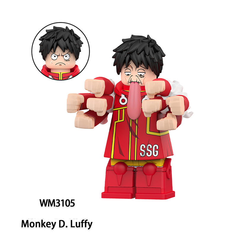 One Piece Monkey D. Luffy S-Eagle Doflamingo Shark Bear Building Block Minifigs Gecko Moria Rob Lucci S-Snake Toys Children Toys WM6231