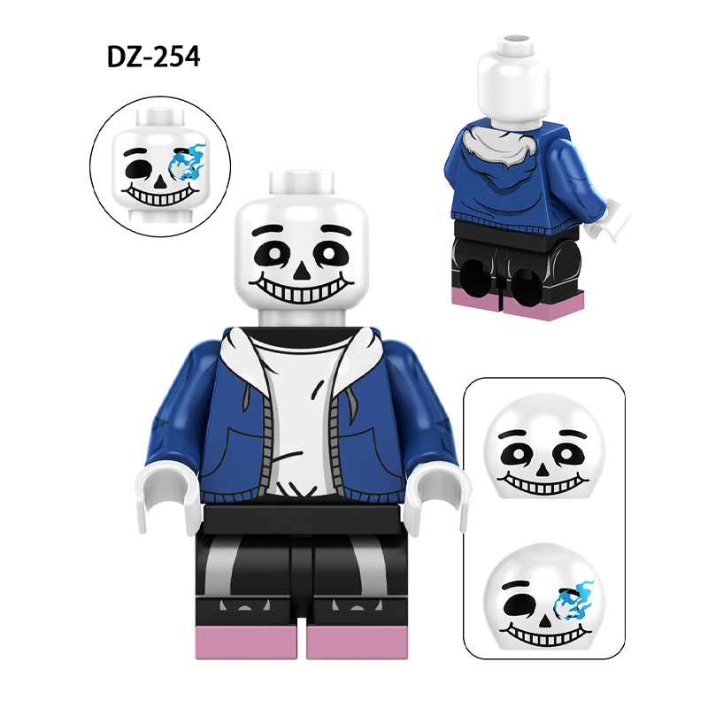 Game Undertale Papyrus Carl Sans Minifigs Building Blocks Character Movie Assembly Model Fans Toys Children Gifts DZ251 DZ254 DZ255