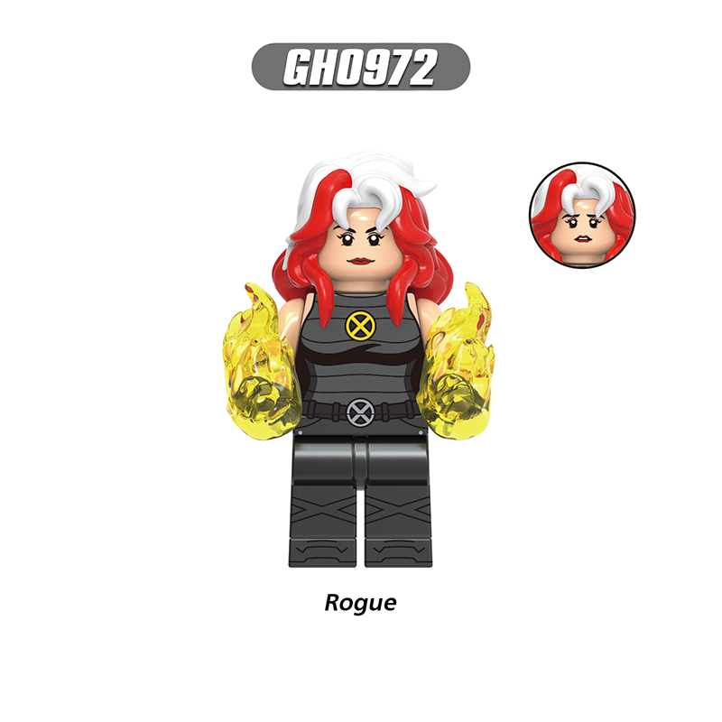 Marvel Superhero Rogue Bishop Cyclops Minifigs Building Block DC Comics Beast Nightcrawler Compatible Toy Fans Gifts G0225