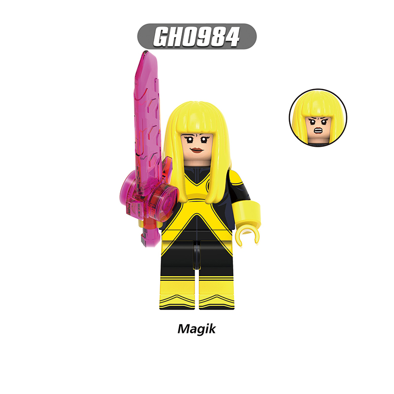 Marvel Superhero Wolverine Rogue Minifigs Building Block DC Comics Nightcrawler Magneto Compatible Toy Fans Gifts G0226