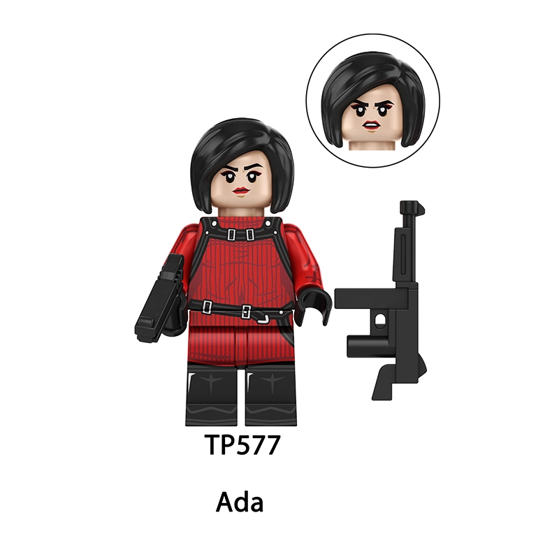 Resident Evil Leon Wesker Minifigs Ada Chris Grace Jill Claire Barry Building Block Survival Horror Game Character Toy Gifts TP1070
