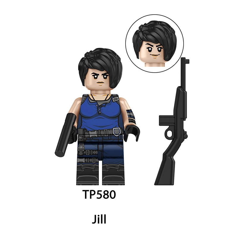 Resident Evil Leon Wesker Minifigs Ada Chris Grace Jill Claire Barry Building Block Survival Horror Game Character Toy Gifts TP1070