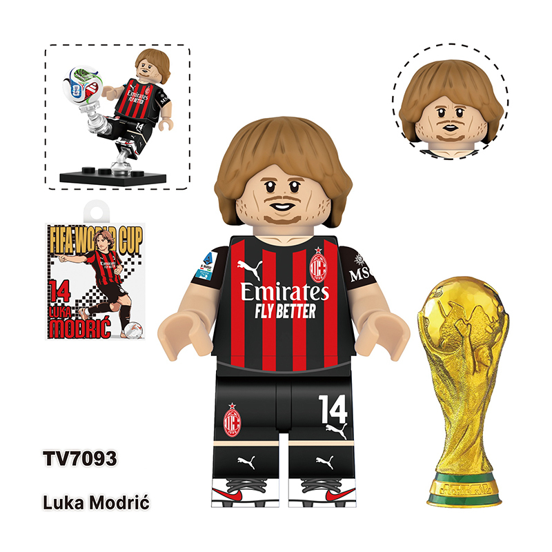 World Cup Football Player Lionel Messi Cristiano Ronaldo Erling Haaland Minifgs Building BlocksCristiano Ronaldo sports Team Bricks Toy Fans Gift TV6511