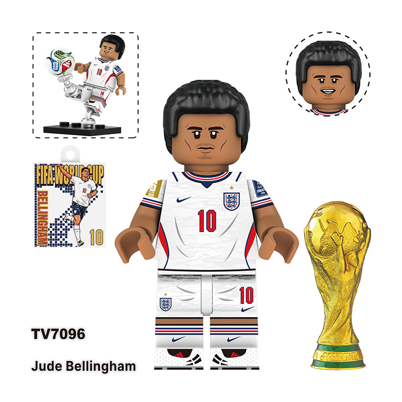World Cup Football Player Lionel Messi Cristiano Ronaldo Erling Haaland Minifgs Building BlocksCristiano Ronaldo sports Team Bricks Toy Fans Gift TV6511