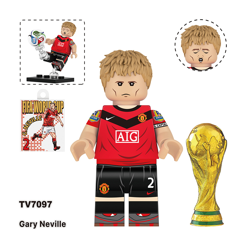 World Cup Football Player Lionel Messi Cristiano Ronaldo Erling Haaland Minifgs Building BlocksCristiano Ronaldo sports Team Bricks Toy Fans Gift TV6511