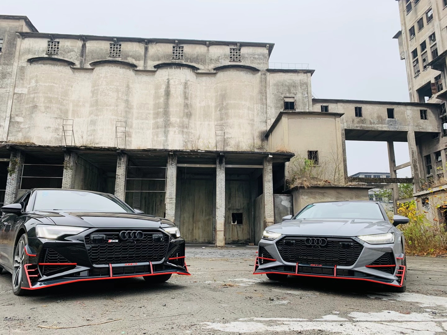 For Audi A6 2019-2020 modified to RS6 style body kit include front bumper with grille
