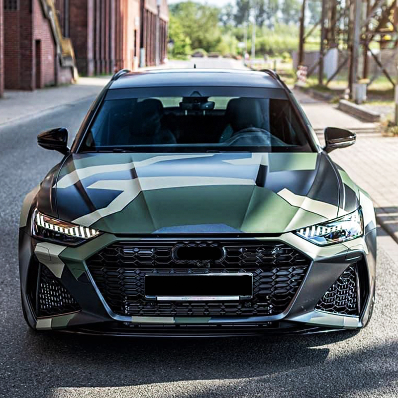 For Audi A6 2019-2020 modified to RS6 style body kit include front bumper with grille