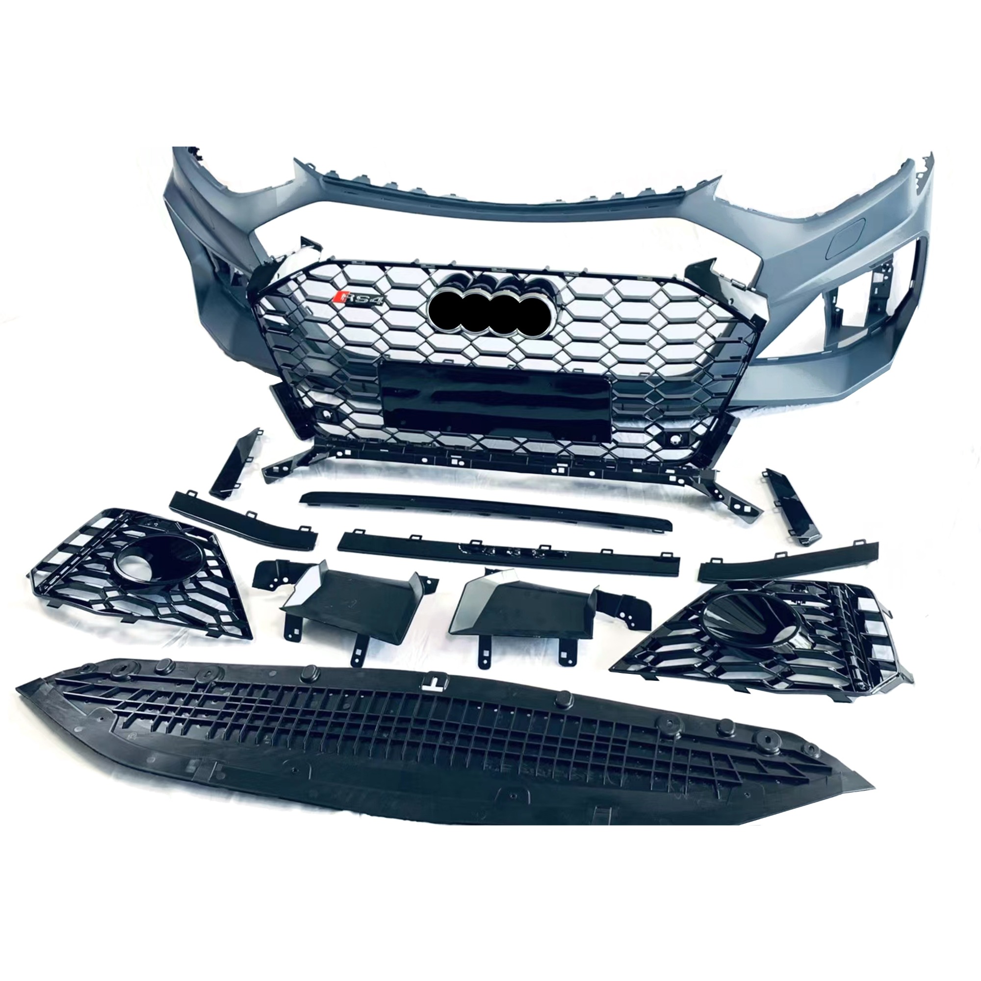 For Audi A4 2020-2021 upgrade to RS4 style body kit include front bumper with grille