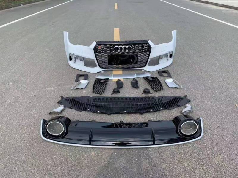 For Audi A7 2016-2018 upgrade to RS7 body kit include front bumper with grille rear diffuser