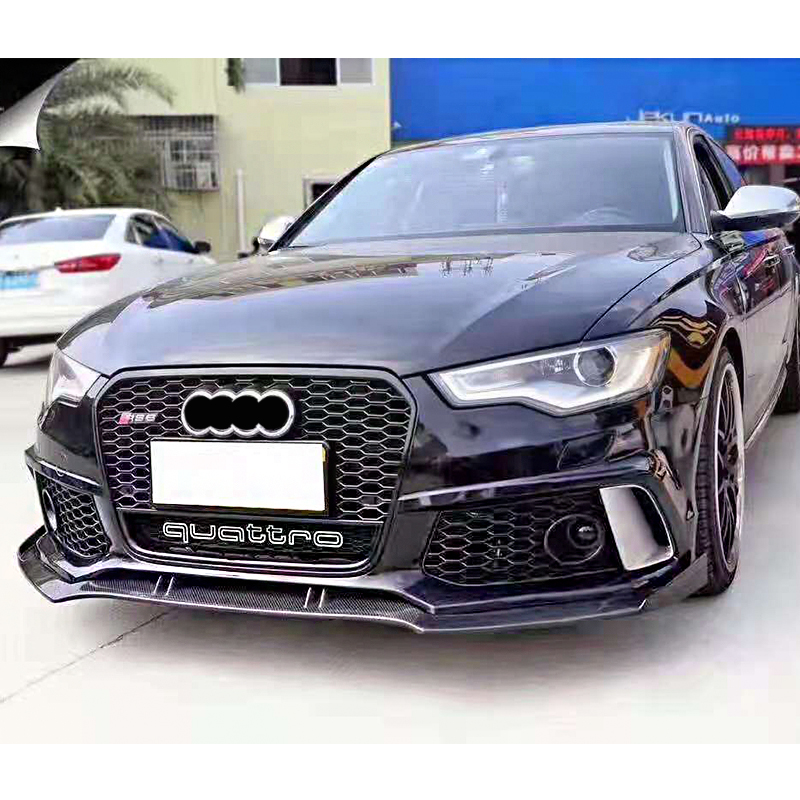 Suitable for Audi A6 2012-2015 upgrade to RS6 body kit include front bumper with grille rear diffuser
