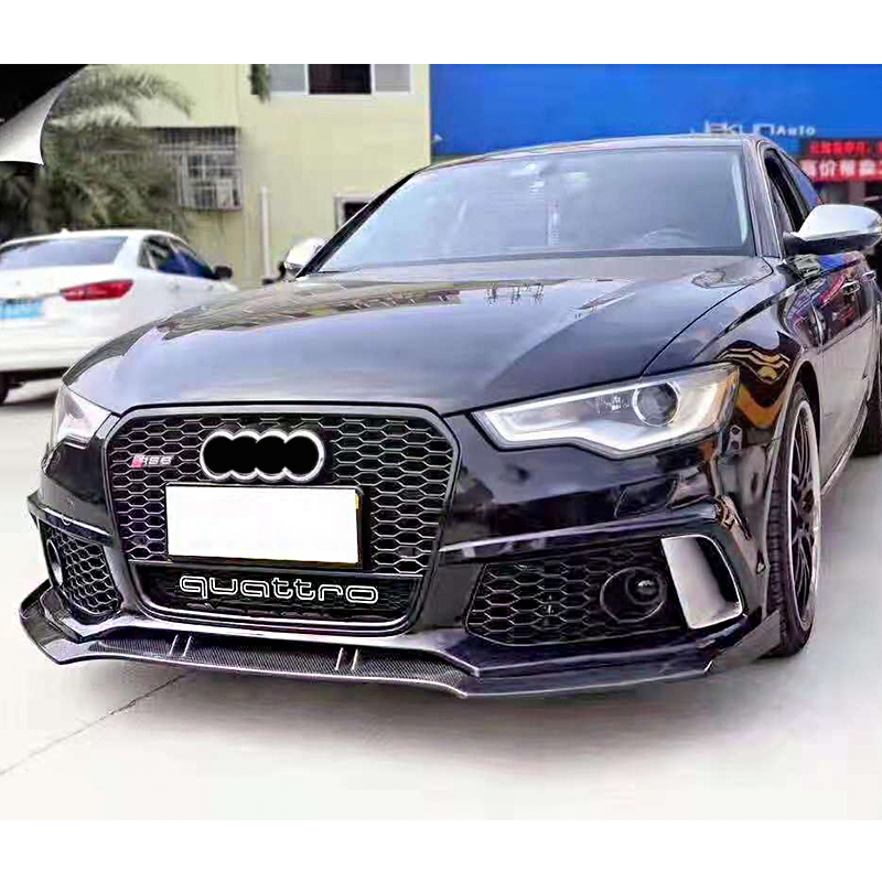 Suitable for Audi A6 2012-2015 upgrade to RS6 body kit include front bumper with grille rear diffuser