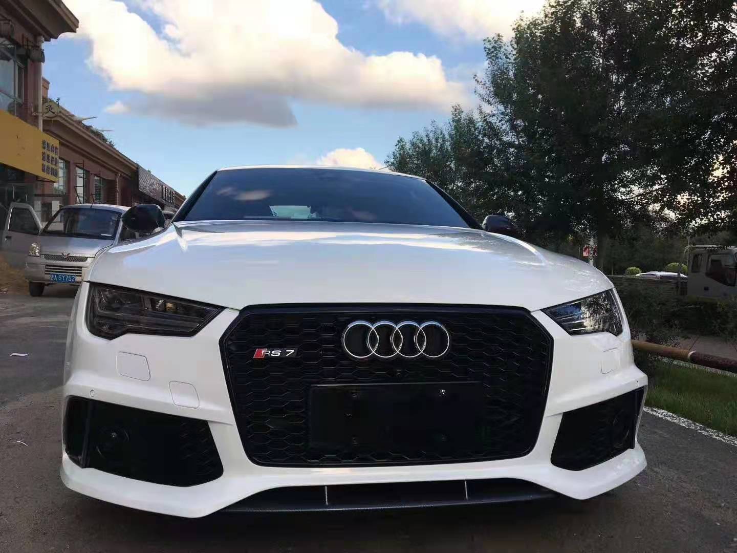 For Audi A7 2016-2018 upgrade to RS7 body kit include front bumper with grille rear diffuser