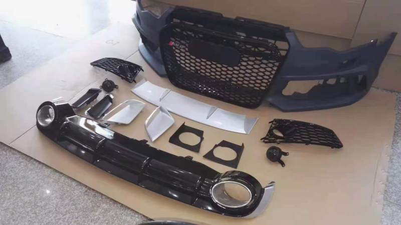 Suitable for Audi A6 2012-2015 upgrade to RS6 body kit include front bumper with grille rear diffuser