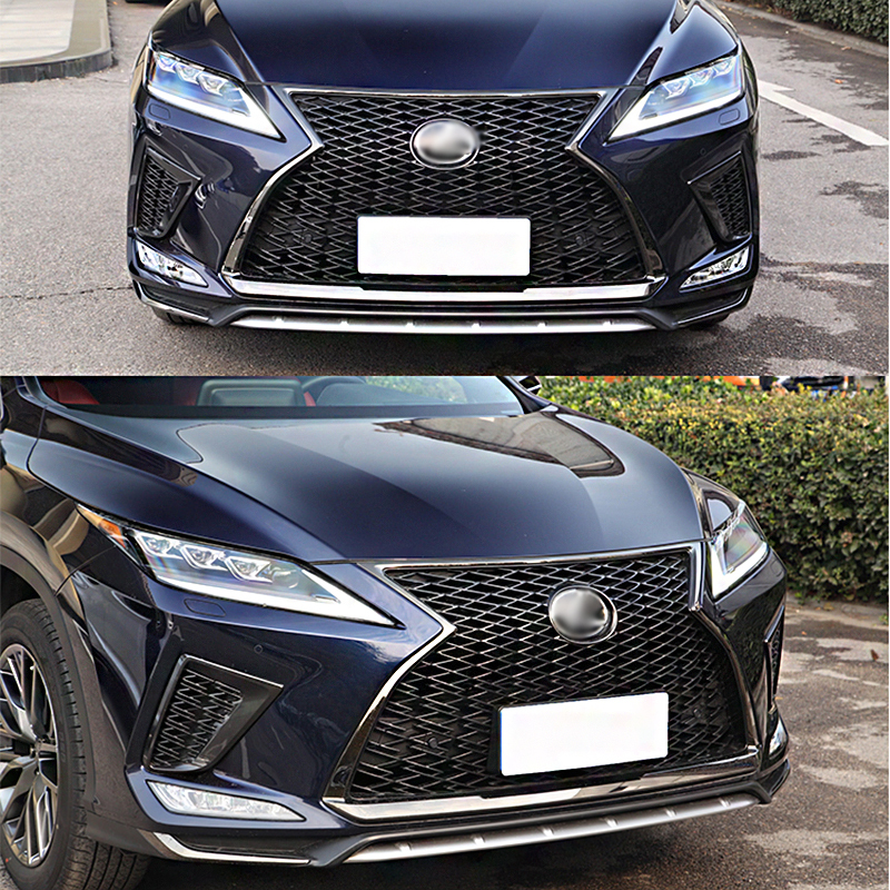 Body kit for Lexus RX 2009-2015 upgrade to 2019-2020 include front bumper with grille and 3 lens LED headlights