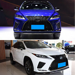 Body kit for Lexus RX 2009-2015 upgrade to 2019-2020 include front bumper with grille and 3 lens LED headlights