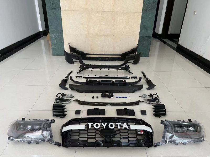 Body kit include front bumper assembly with grille headlight for Land Cruiser 200 change to Land Cruiser 300 low to high