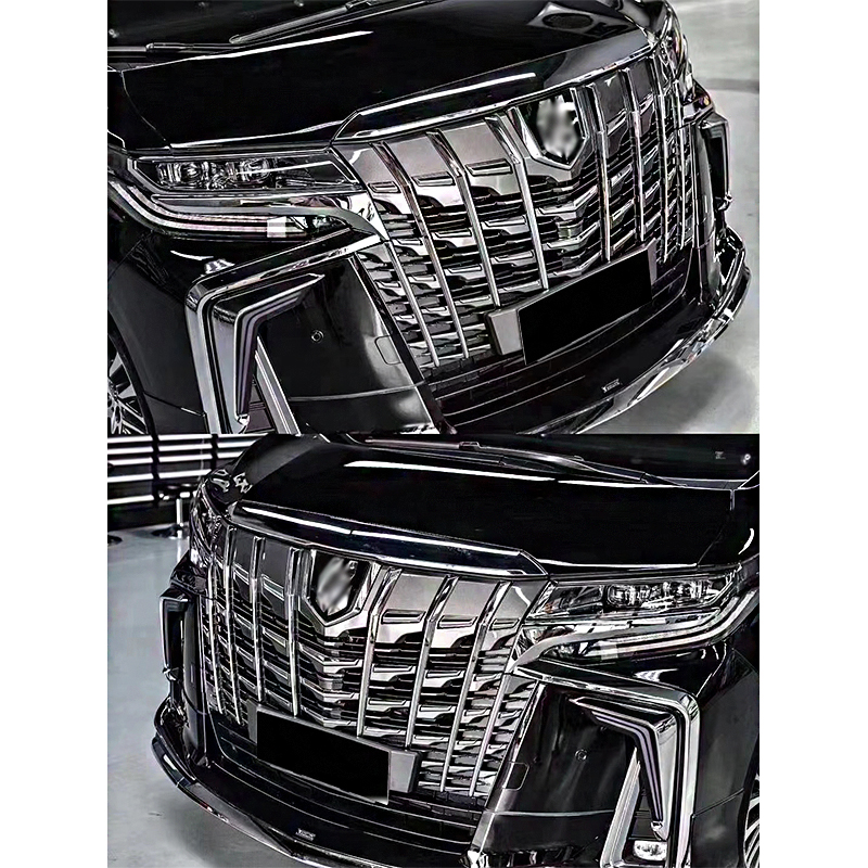 Body kits for Toyota Alphard 2015-2018 upgrade to 2019-2020 SC model include front rear bumper with grille,side skirts