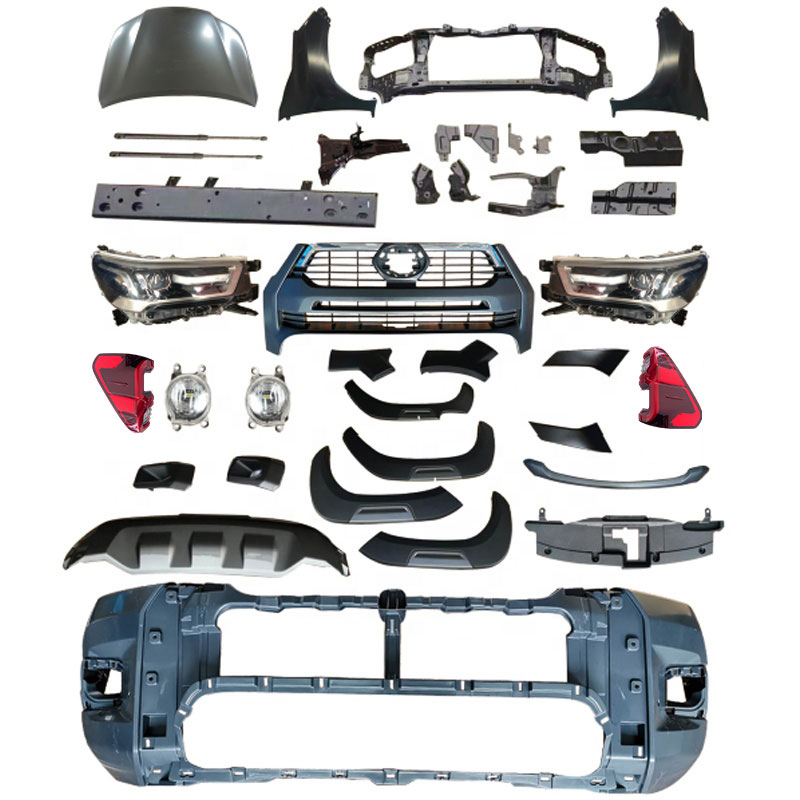 car body kits for toyota vigo hilux 2016-2018 up to Rocco model include front bumper assembly with grille