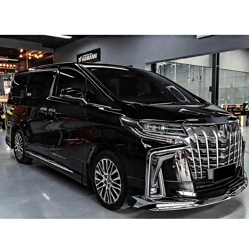 Body kits for Toyota Alphard 2015-2018 upgrade to 2019-2020 SC model include front rear bumper with grille,side skirts