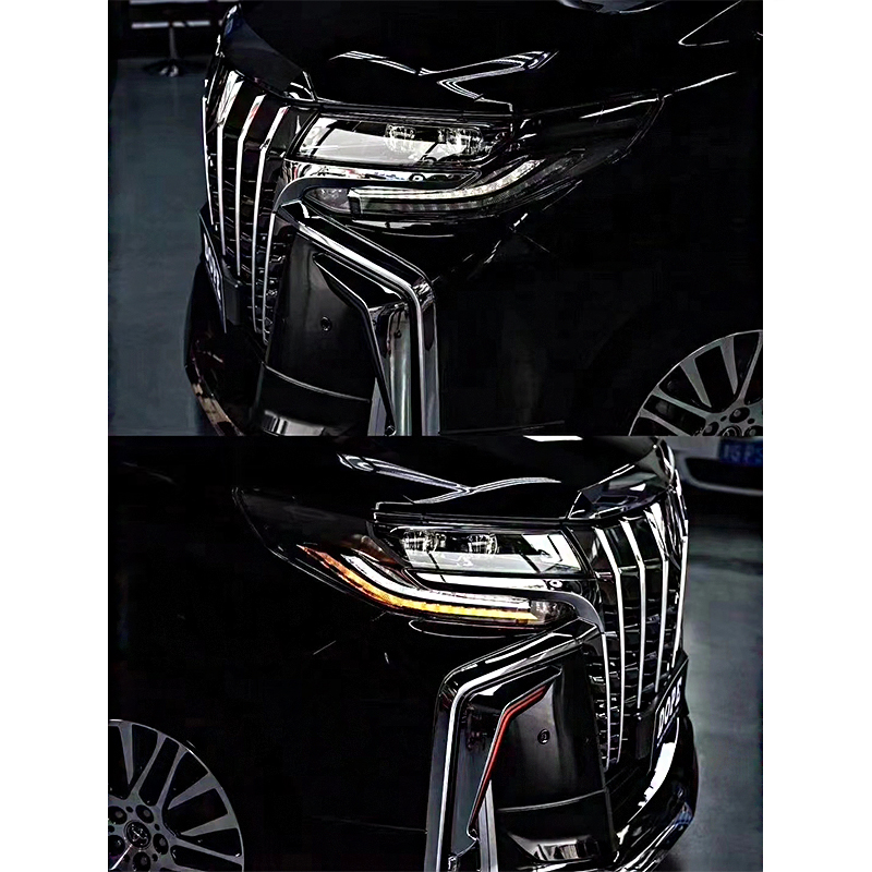 Body kits for Toyota Alphard 2015-2018 upgrade to 2019-2020 SC model include front rear bumper with grille,side skirts