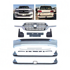 car body kit for Toyota Land Cruiser 2016-2020 upgrade 2021 model include front bumper grille and rear lip