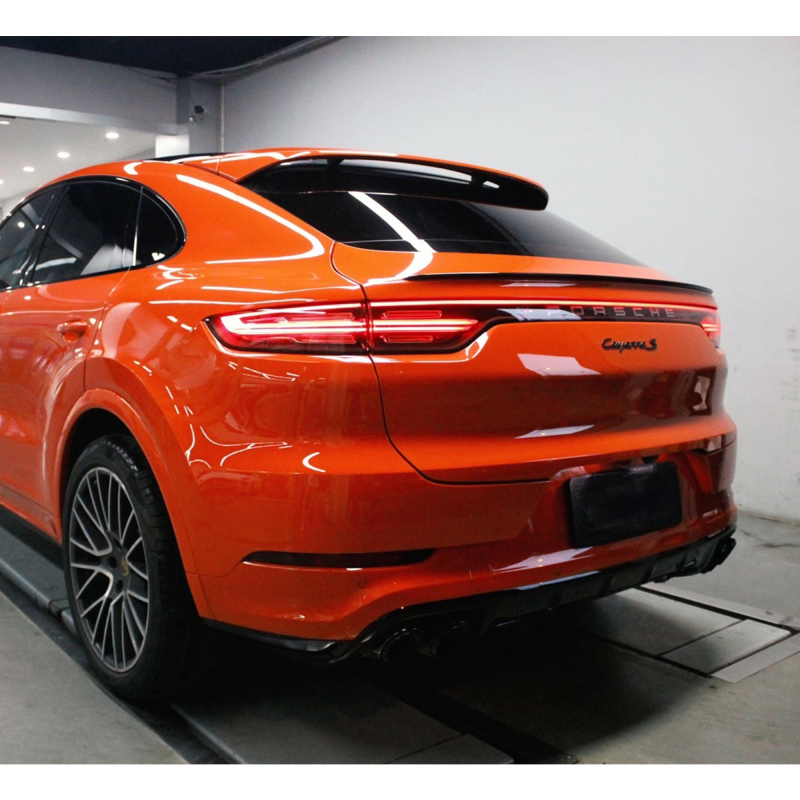 For Porsche Cayenne Coupe 2020 year modified to Turbo Coupe body kit include front and rear bumper with grille eye brown