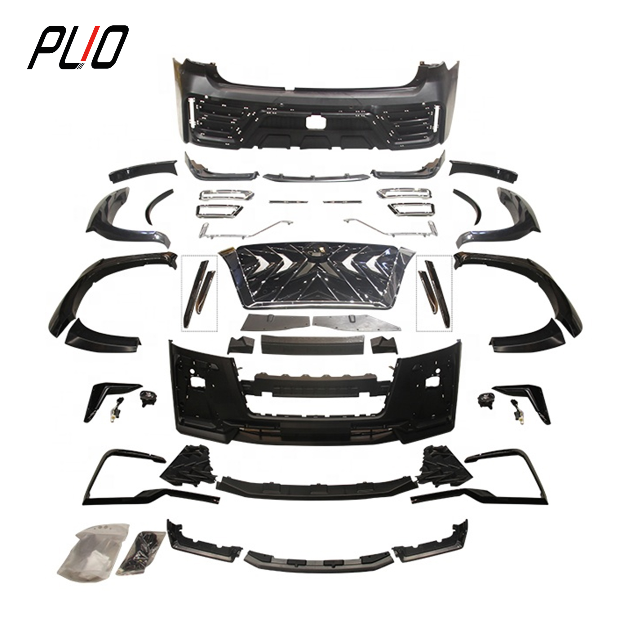 Suitable for nissan Patrol BLACK HAWK Bumper light wide modification facelift body kit Suitable for old model upgrade to 2020