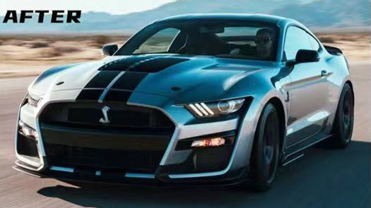 Body kit for Ford Mustang 2018-2020 upgrade to GT500 shelby include front and rear bumper side skirt front lip rear diffuser