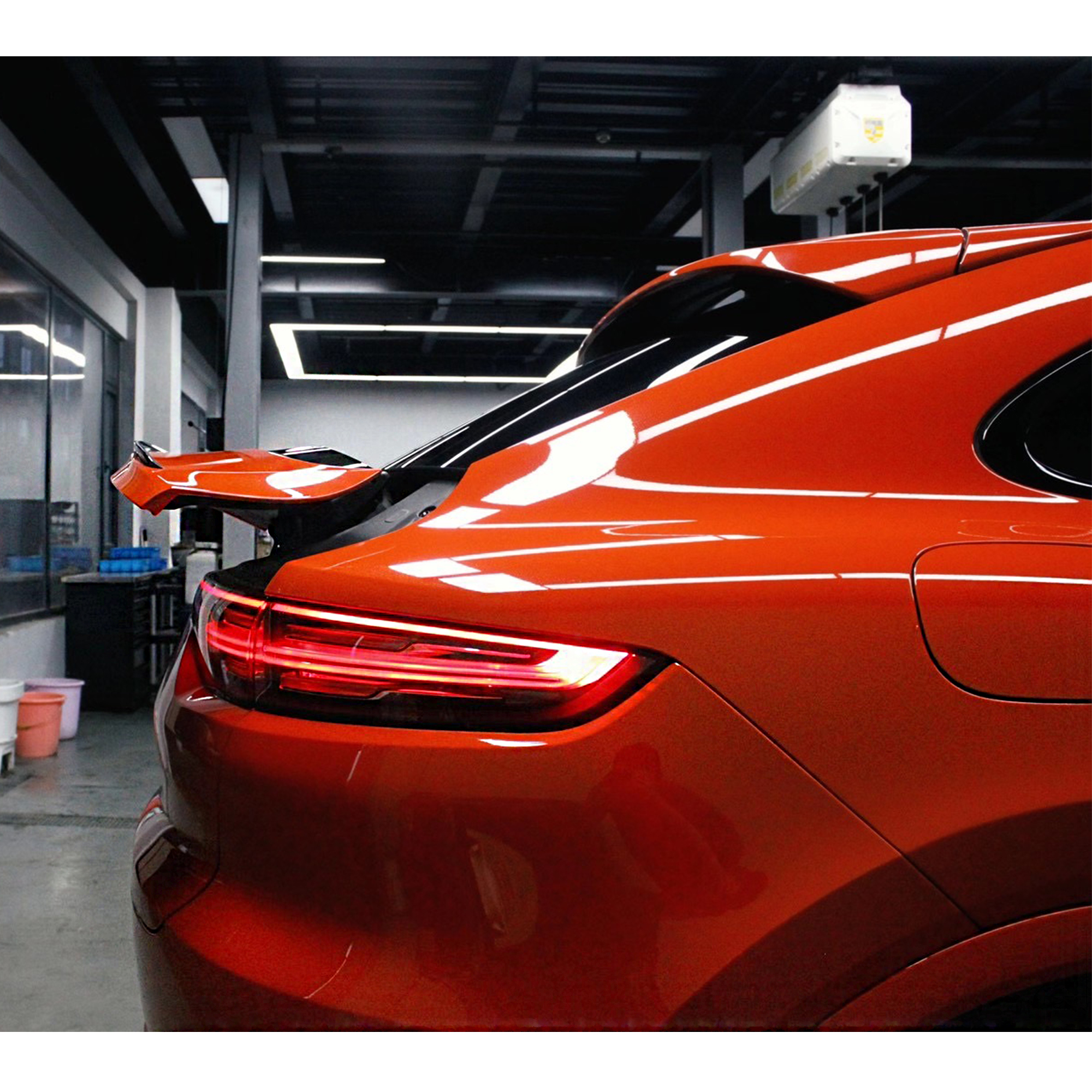 For Porsche Cayenne Coupe 2020 year modified to Turbo Coupe body kit include front and rear bumper with grille eye brown