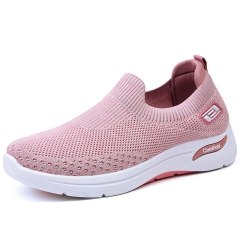 New men sneakers light fashion casual shoes slip-on comfortable women pink  shoes large size  gray without lace design