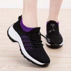 Women's Walking Shoes Fashion Sock Sneakers Breathe Comfortable Non-Slip Nursing Shoes Casual Platform Loafers