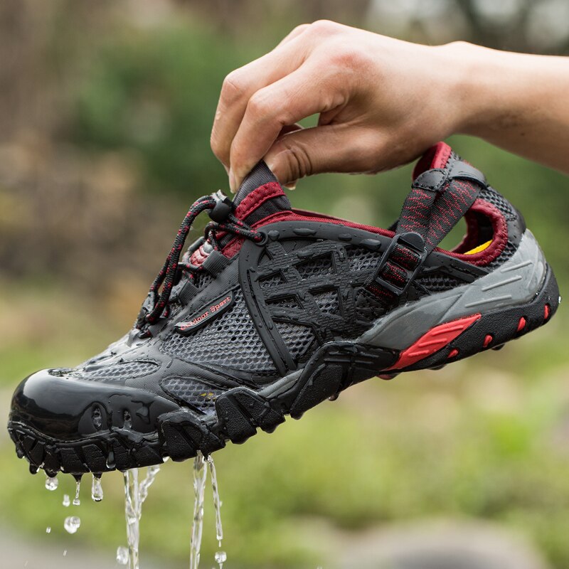 Hot Sale Women Men Sandals Outdoor Shoes Mesh Breathable Sport Sandals Water Shoes Fishing Sneaker Men Hiking Sandals Aqua Shoes