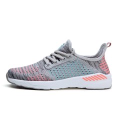 Men's and women's flying woven mesh casual sneakers lace-up couple running shoes 1709