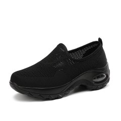 Women Tenis Feminino Breathable Mesh Air Cushion Tennis Shoes Height Increasing Slip-on Sock Sneakers Sport Shoes Platform Shoes