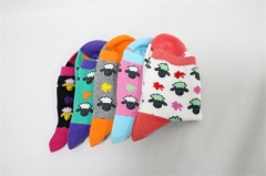 Sheep Pattern Colorful Dot Socks