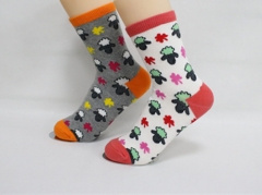 Sheep Pattern Colorful Dot Socks