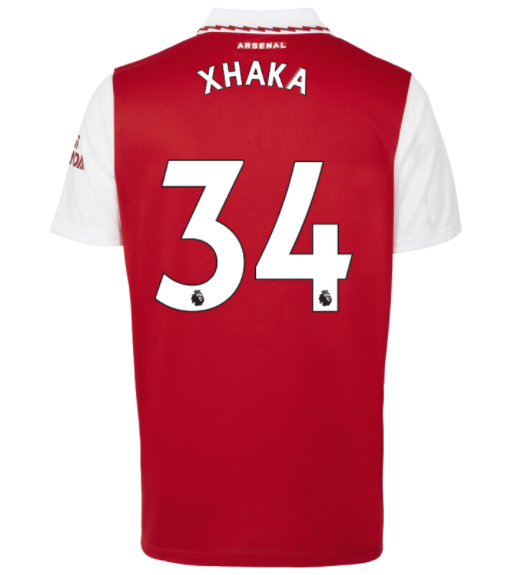 #34 XHAKA Arsenal FC Home Soccer Jersey 2022 2023