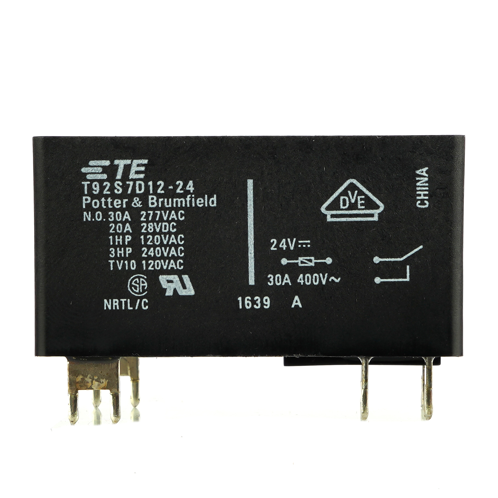 Lot De 2 Relais De Puissance TYCO T92S7D12-24-02 – 24VDC, 6 Broches, Neuf