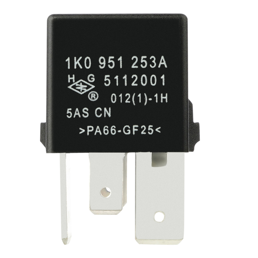 1K0951253A (No.460) Fit  Seat Engine ECU Control Black Relay 4-Pin