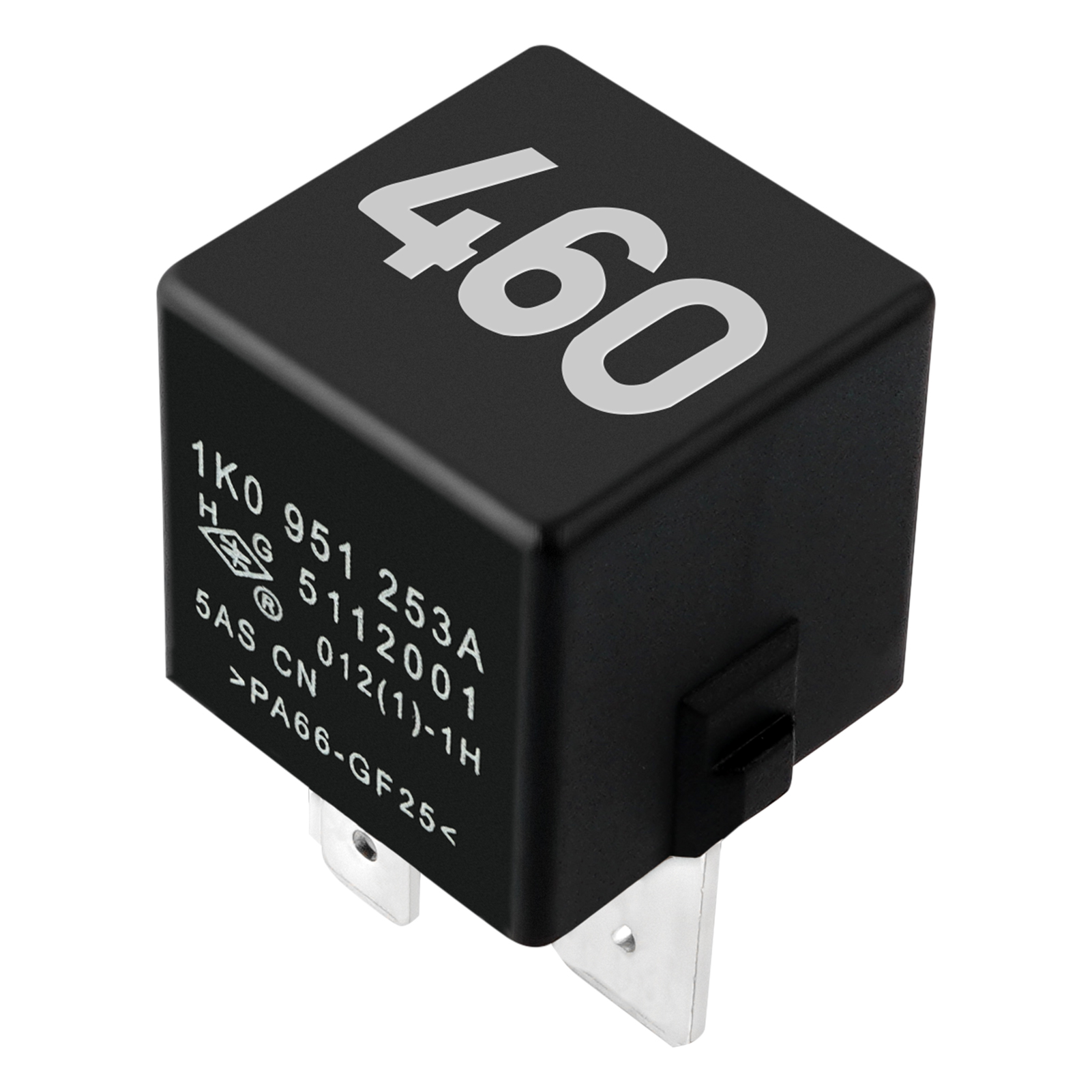 1K0951253A (No.460) 12VDC Fit Seat Engine ECU Control Black Relay 4Pins